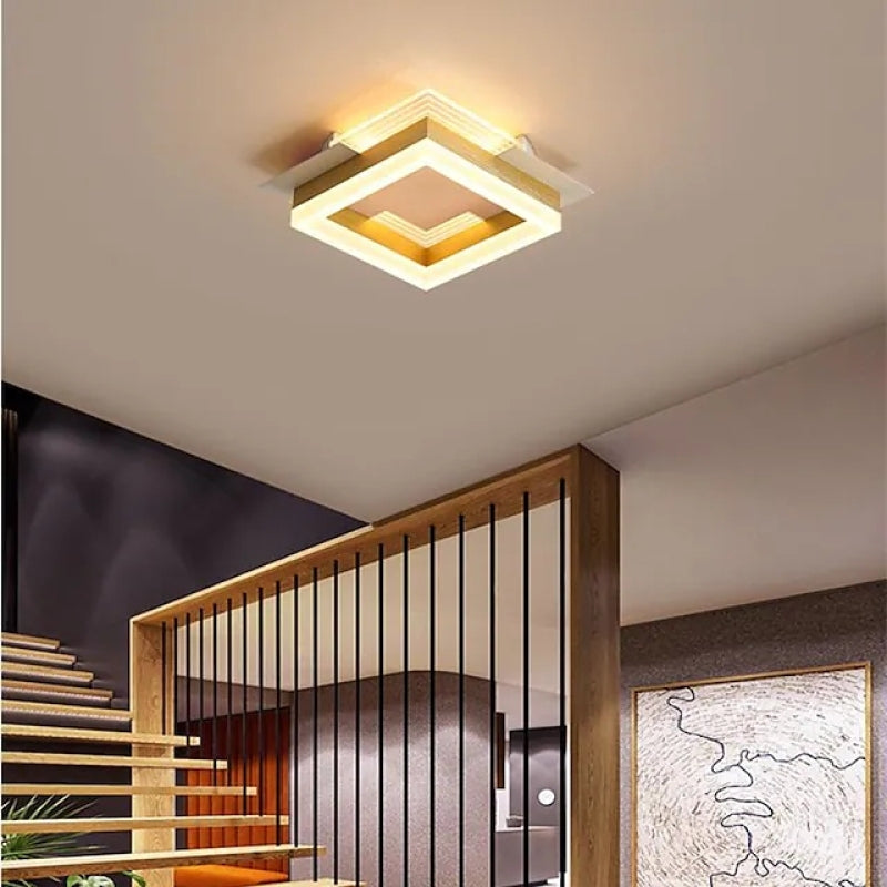 Arisha Gold Flush Mount LED Ceiling Light For Bedroom And Living Room