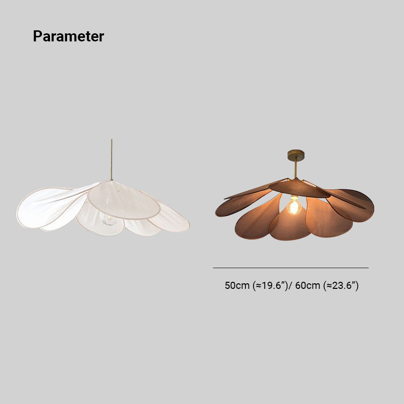 Ritta Pendant Light With Warm Fabric Shade