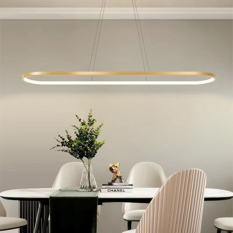 Oval Minimalist Pendant Light With Warm Glow