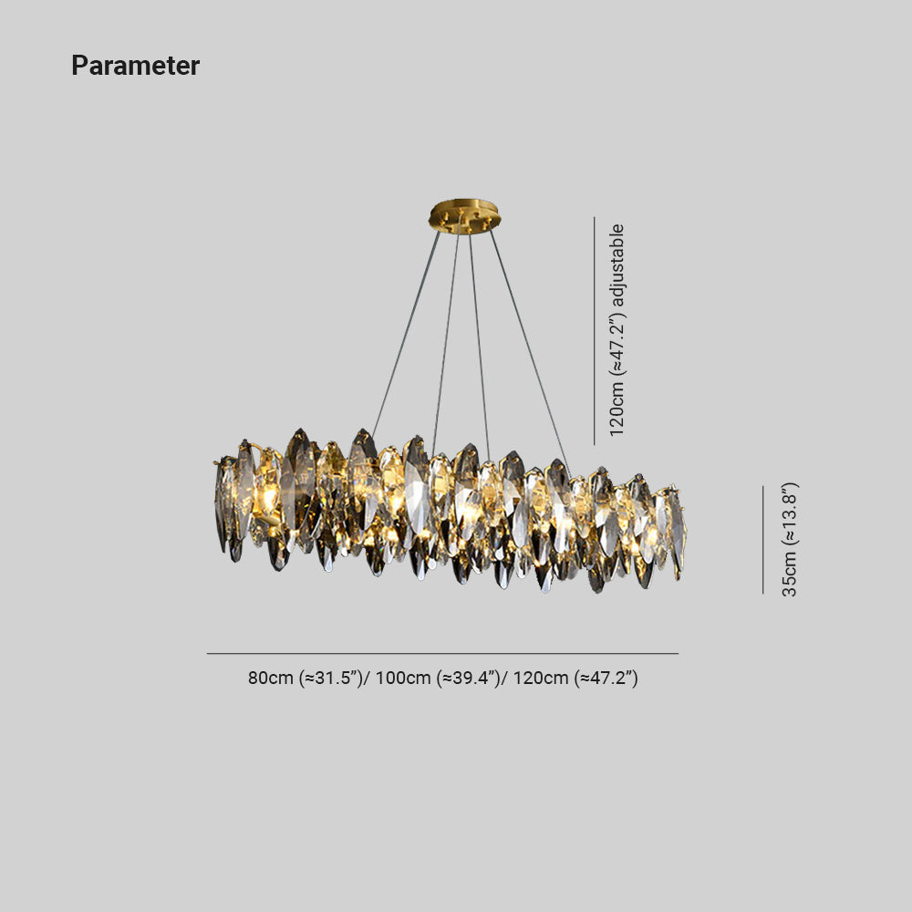 Gold Crystal Pendant Light Delivers Ambient Elegance