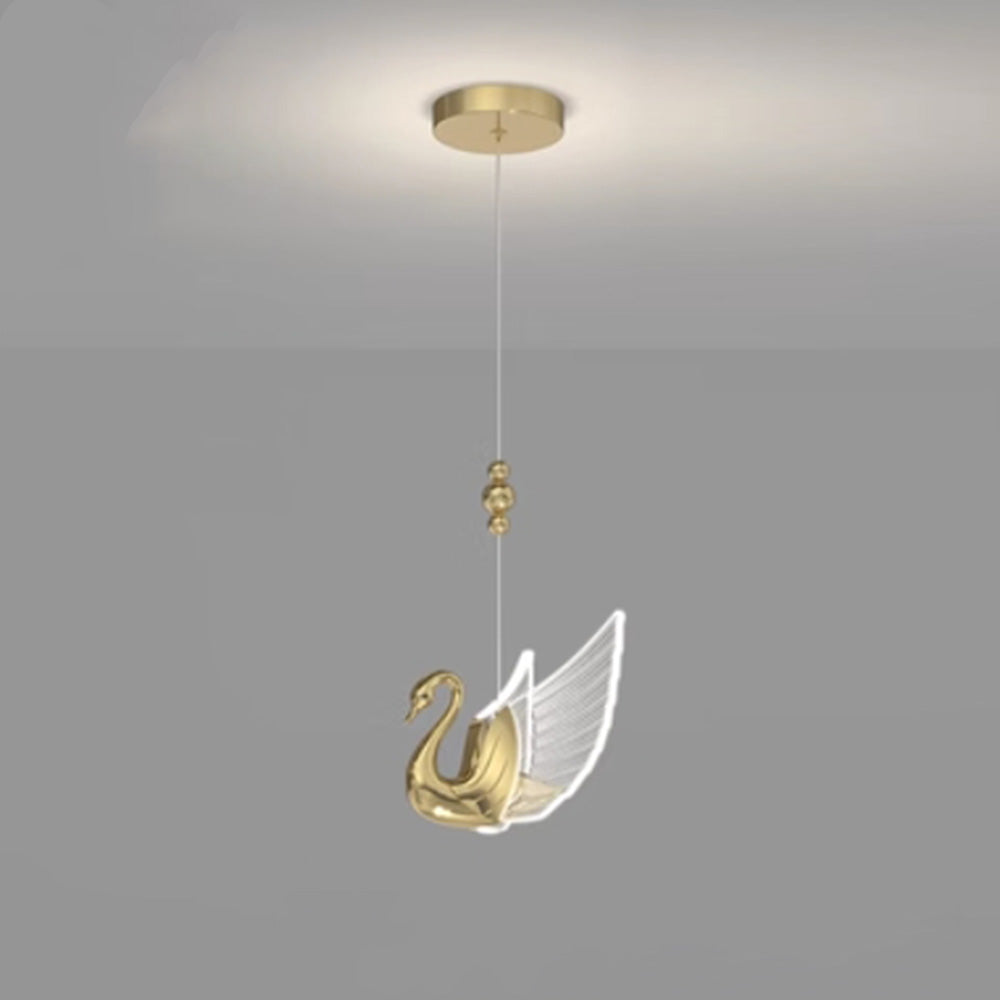Two Tone Swan Pendant Light For Elegant Accent
