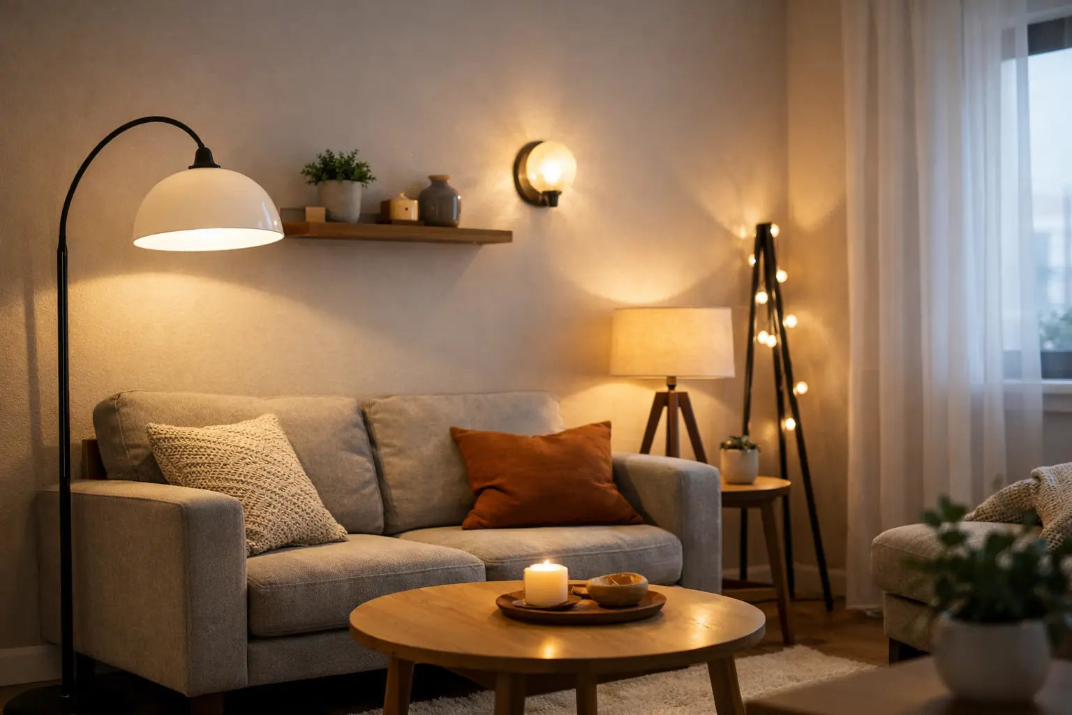 Small Living Room Lighting Example Ideas