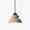 Tiered Bell Yellow Travertine Pendant Light For Warm Ambiance