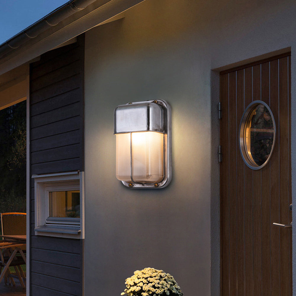 Premium Geometric Outdoor Wall Light With Metal And Glass