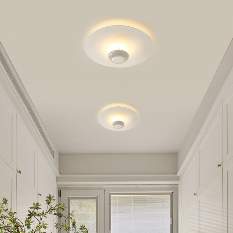 White Flush Mount Ceiling Light For Living Room And Bedroom Dimmable