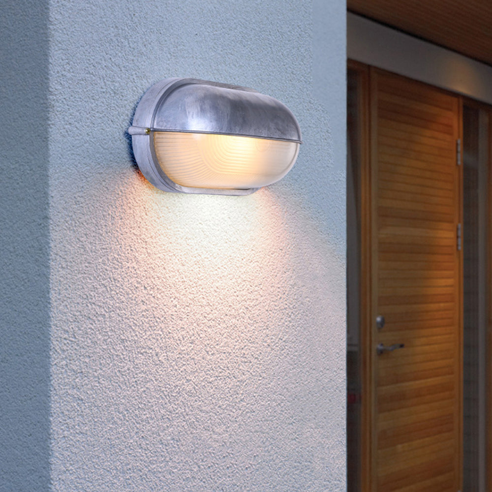 Outdoor Wall Light Round Ellipse IP65 Waterproof Gold Silver