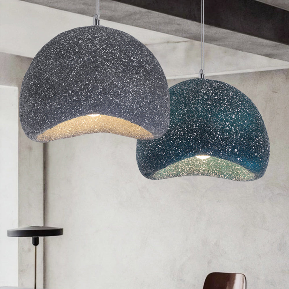 Wabi Sabi Bread Shape Resin Pendant Light For Cozy Glow
