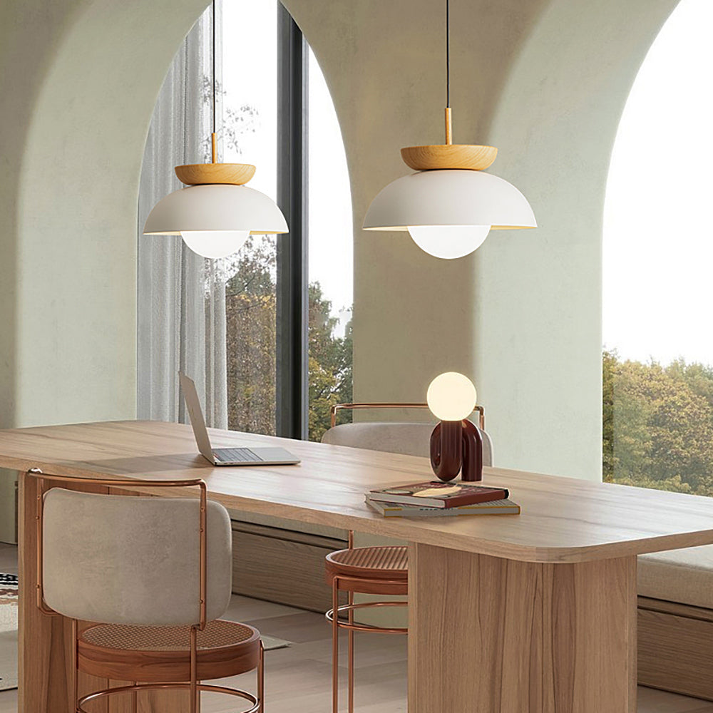 Scandinavian Wood and Metal Pendant Lamp Delivers Warmth