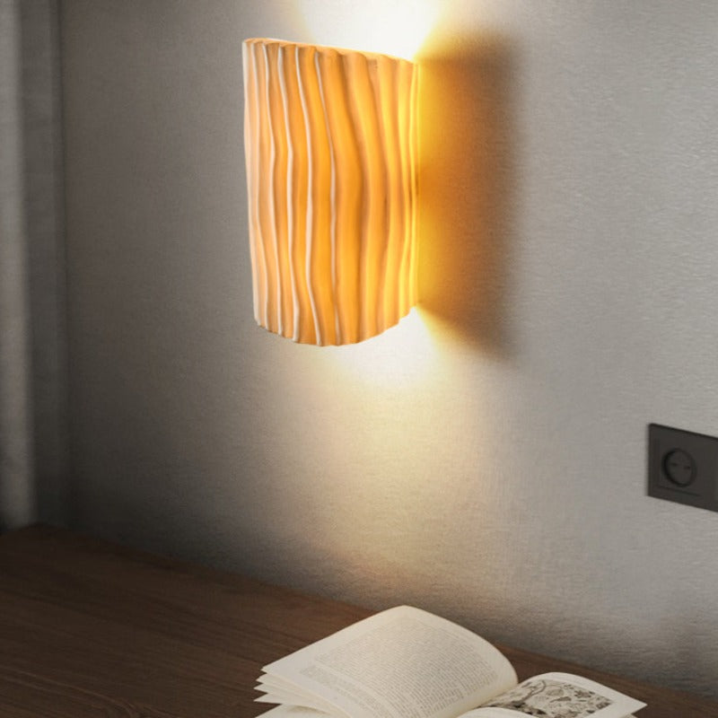 Aurora Retro LED Wall Light With Resin Finish For Bedroom
