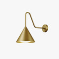 Minimalist Cone Outdoor Wall Light Metal IP65 Waterproof Black Gold