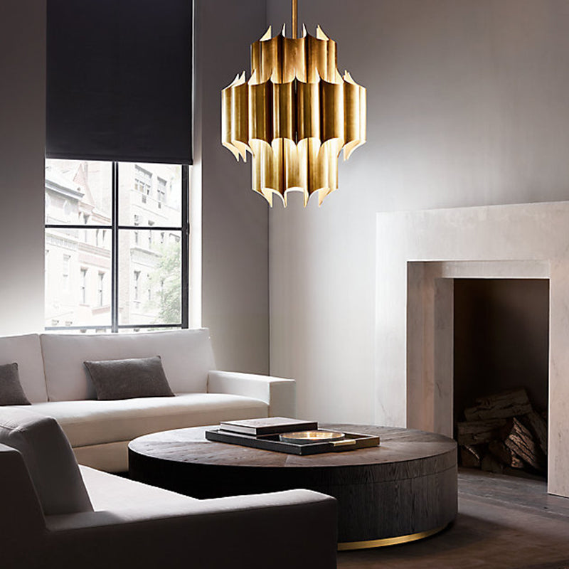 Brass Retro Chandelier For Bedroom Lighting
