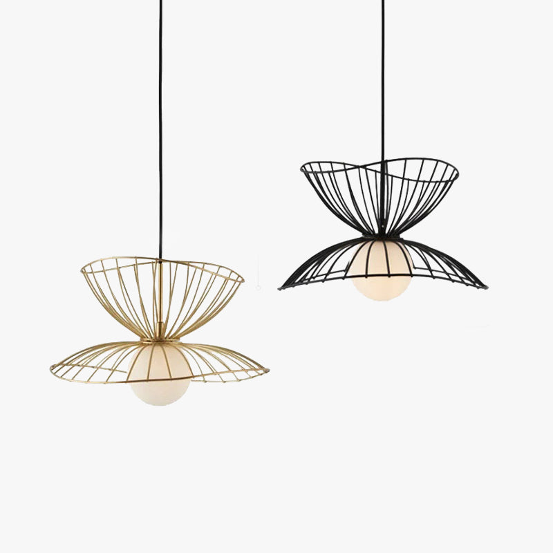 Modern Metal Pendant Light for Kitchen Island Gold and Black