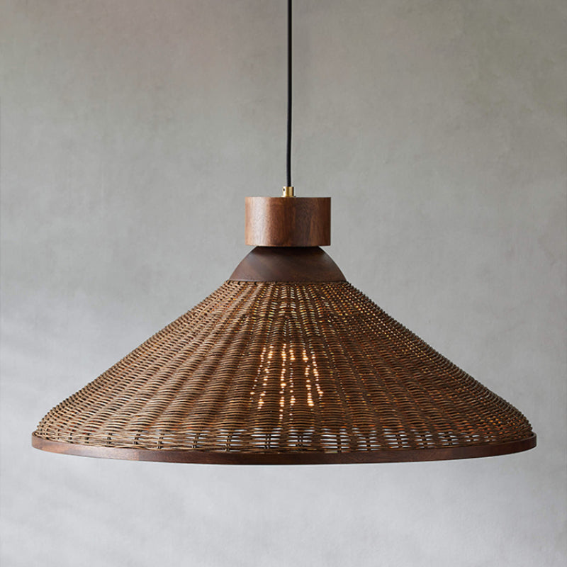Rattan LED Pendant Light For Warm Ambience
