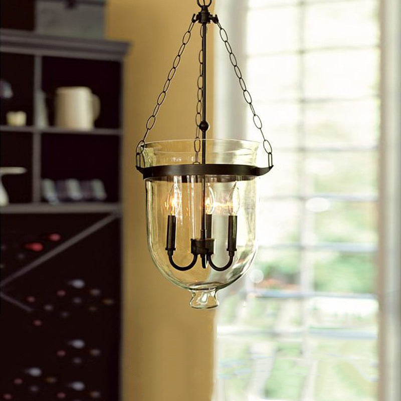 Industrial Glass Pendant Lamp For Living Room Ambience