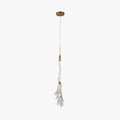 Suspension en verre et métal, effet fleur cristal pour chambre