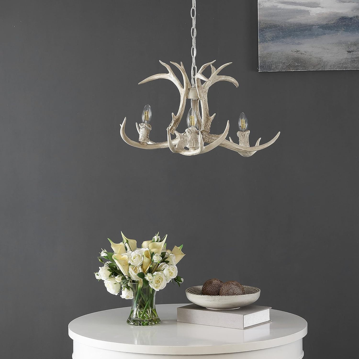Led Pendant Light With Durable Resin And Metal Construction