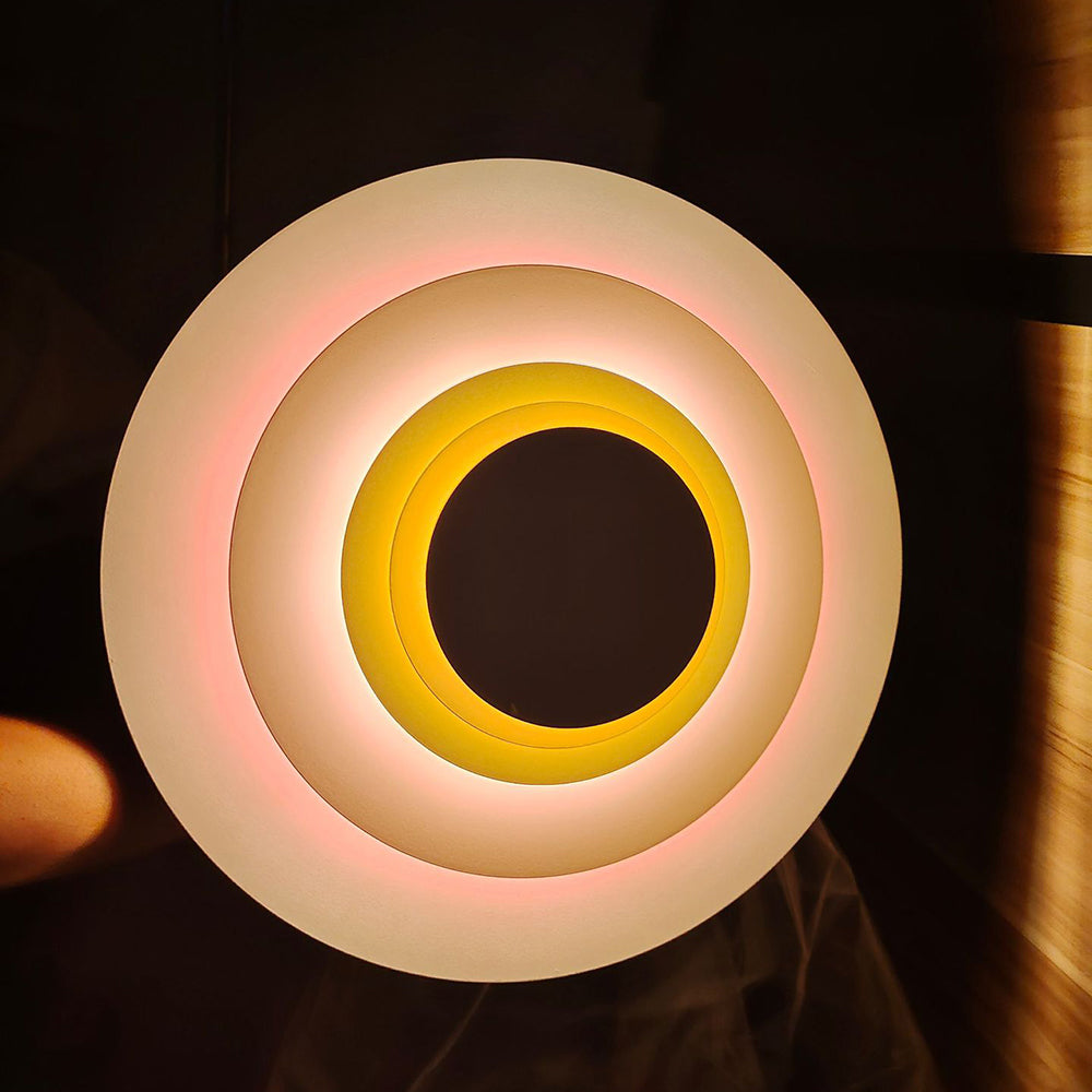 Circular LED Wall Lamp For Living And Dining Areas Warm Glow