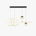 Elegant Globe Pendant Light In Black And Gold Finish