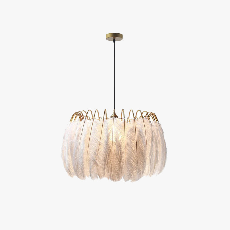 Elegant Feather Pendant Light With Luxurious Soft Glow And Warm Ambience