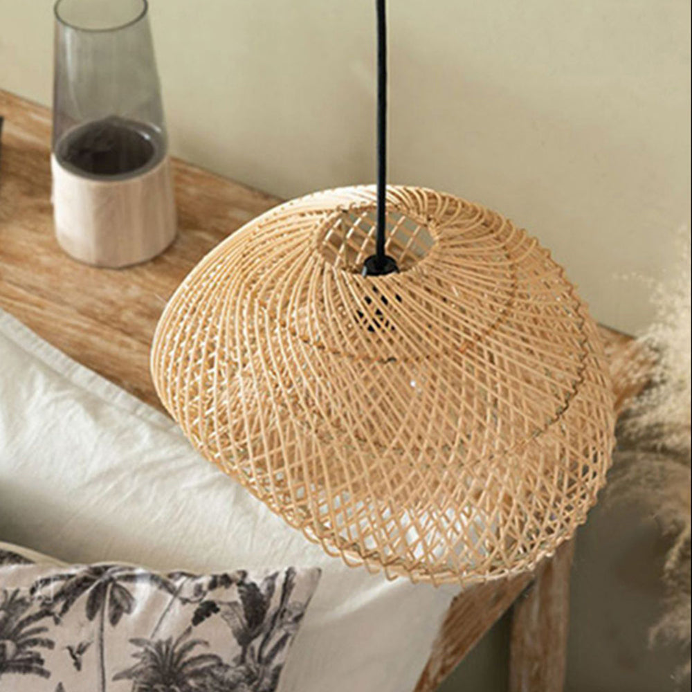 Rustic Rattan Pendant Light for Cozy Living Rooms
