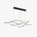 Multi-Curved Pendant Light In Black Gold Dimmable
