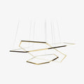 Geometric Metal Pendant Light Gold Finish