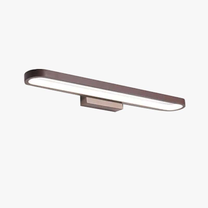 Curved Mirror Front Metal Wall Lamp Modern Black Coffee Finish