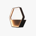 HexaShelf Outdoor Wall Lamp Minimalist Metal Ring With Shelf Black