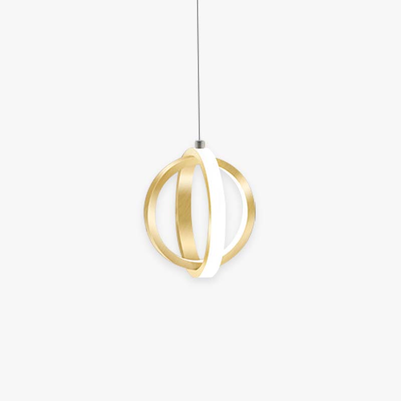 Black And Gold Spherical Pendant Light With Soft Glow