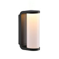 Cylindrical Metal Outdoor Wall Light Black LED Compatible