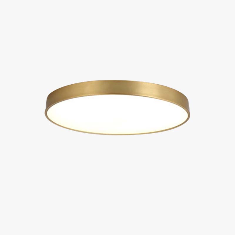Nordic Inspired Gold Round LED Ceiling Light