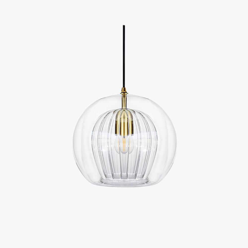 Glass Globe Pendant Light For Modern Ambience Clear Or Amber