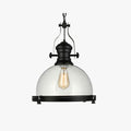 Vintage Glass Pendant Light Black Warm Country Style