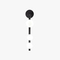 Halo Globe Wall Light With Glass Shade In Black And Gold