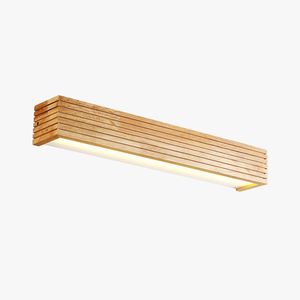 Oak Wood LED Vanity Wall Light With Three Colour Temperature Modes
