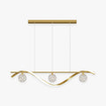 Graceful Arc Glass Globes Pendant Light