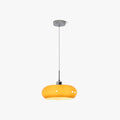 Adjustable Glass Pendant Light In White Or Orange