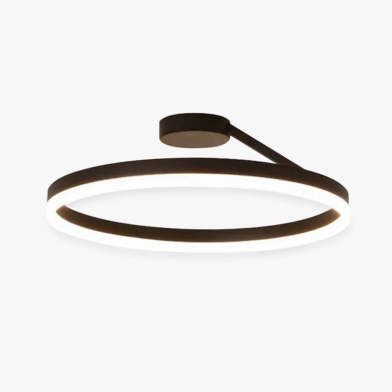 Premium Circle Flush Mount Ceiling Light In Black And White Dimmable