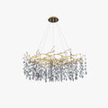 Aurora Gold Glass Crystal Chandelier for Living Room