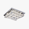 Asteria Square Glass And Metal Flush Mount Ceiling Light Living Room