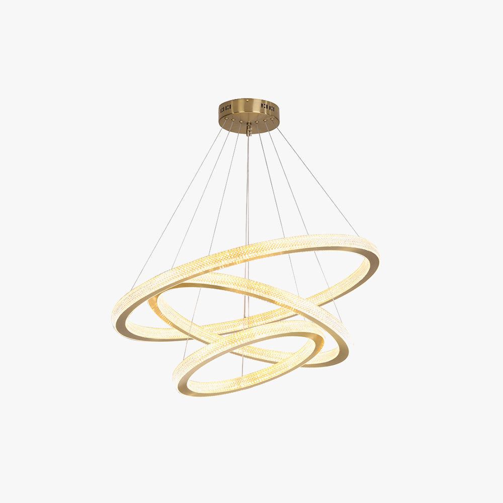 Gold Contemporary Ring Pendant Light For Living Room