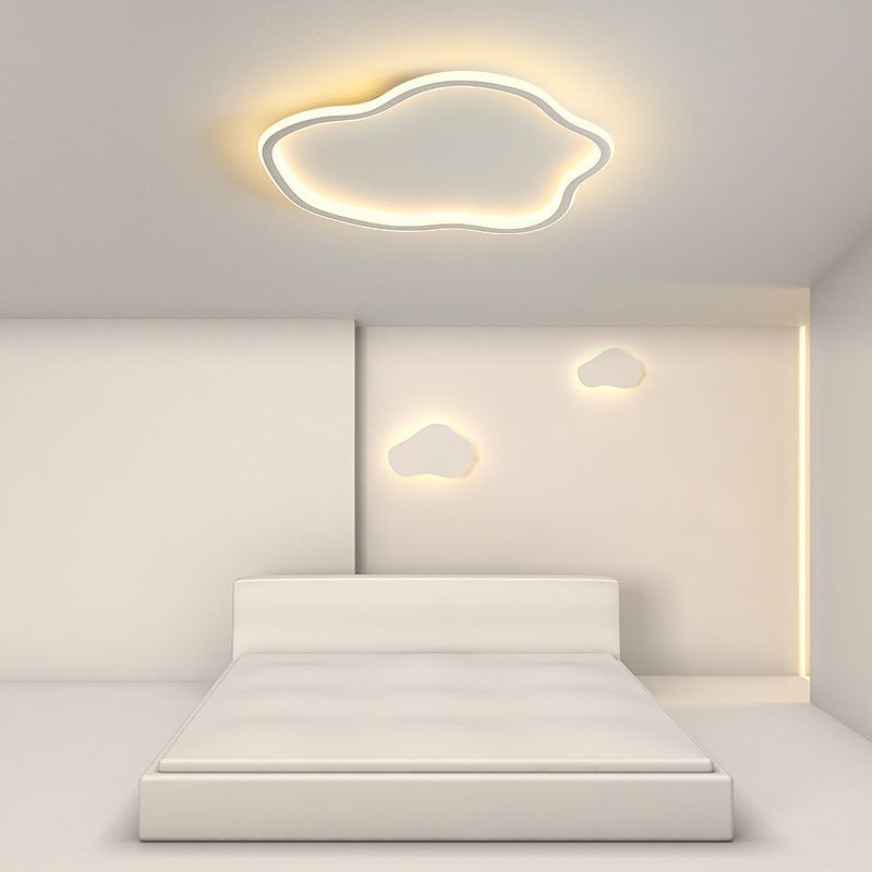 NovaGlow Contemporary Metal Flush Mount Ceiling Light White And Black