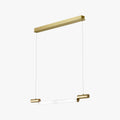 Minimalist Linear Pendant Light in Gold Finish