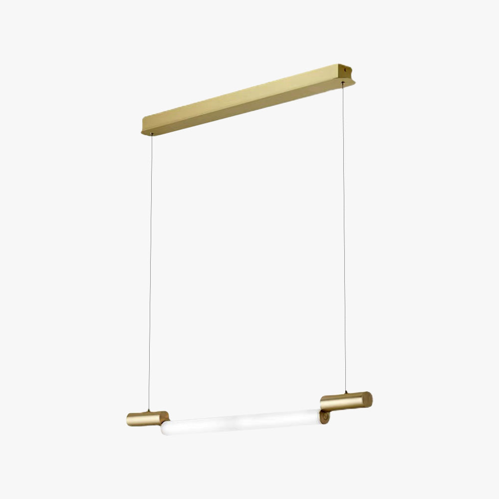 Minimalist Linear Pendant Light in Gold Finish
