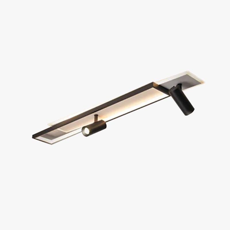 Adjustable Double Panel Ceiling Spotlight Matte Black