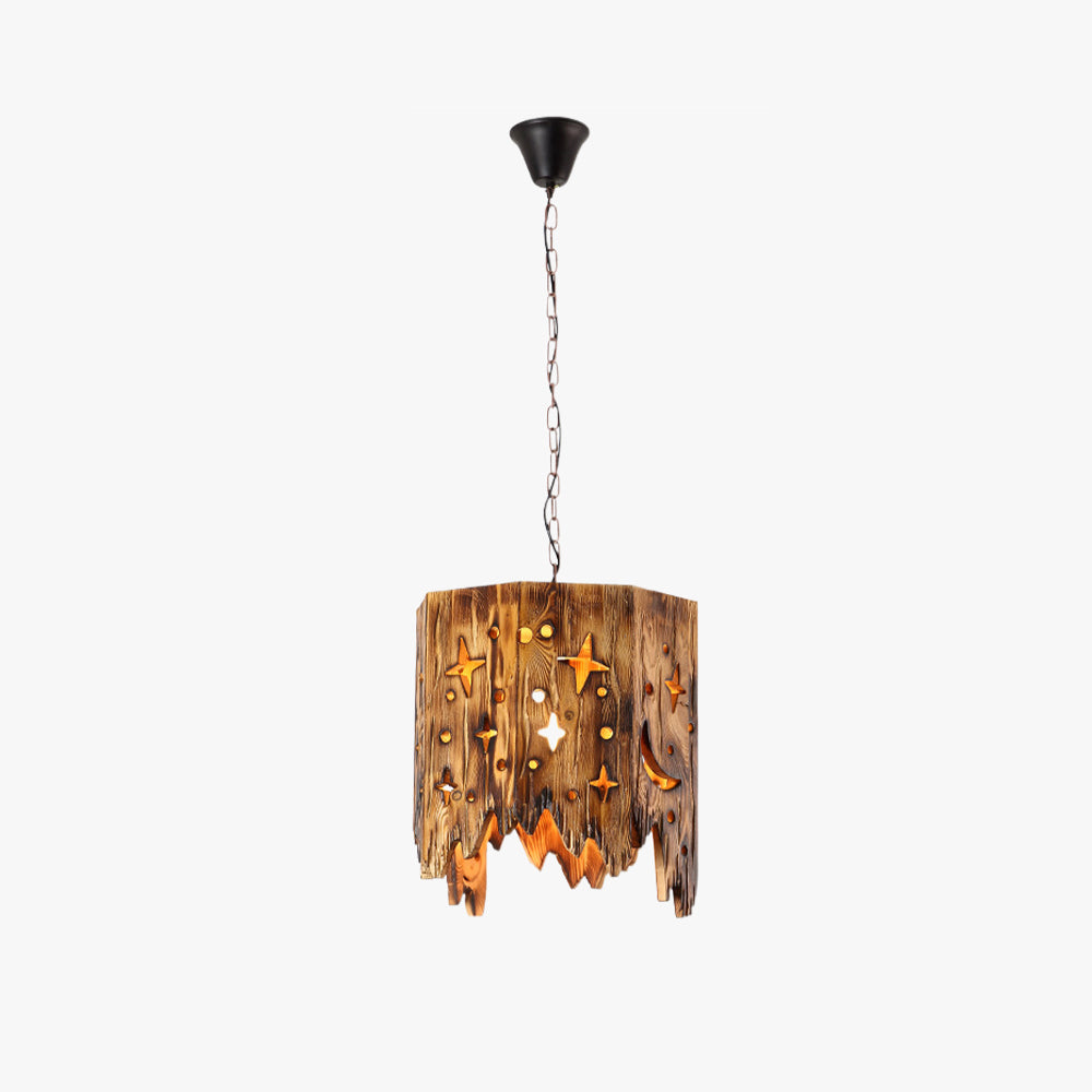 Starry Metal Wood Pendant Light With Timeless Durability