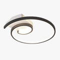 Modern Spiral Metal Ceiling Light With Matte Black Or White Finish
