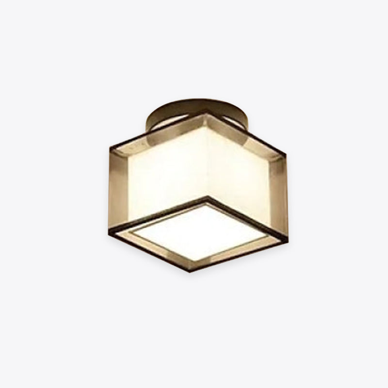 Lumina Dual Style Metal And Fabric Flush Mount Ceiling Light