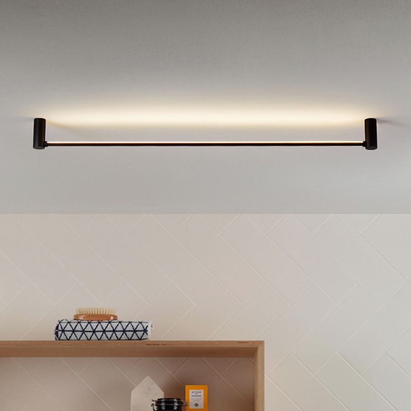Lumenline Black Linear Flush Mount Ceiling Light for Hallway
