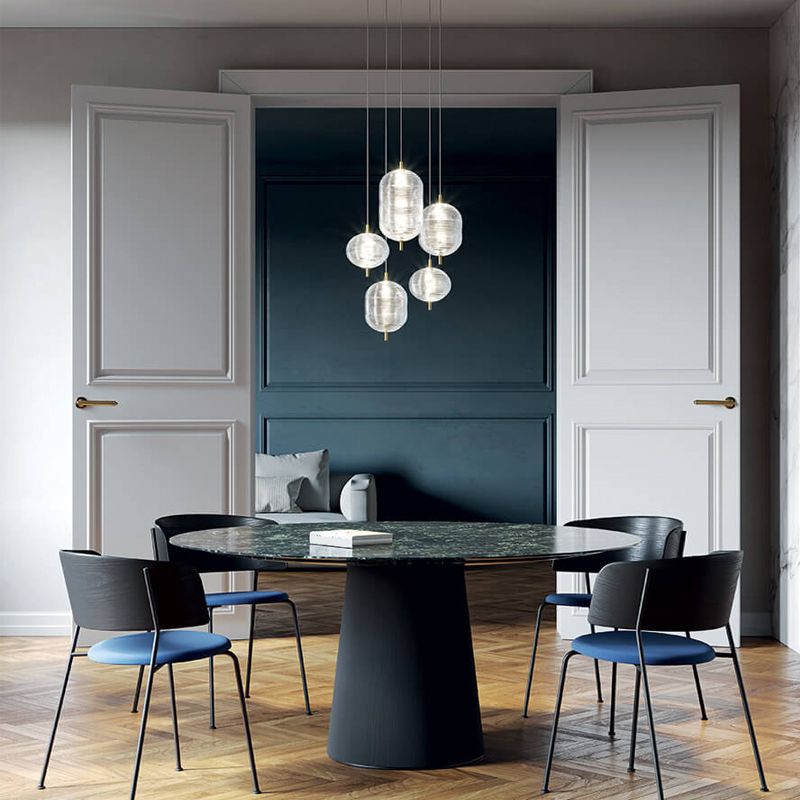 Modern Pendant Light Black Gold Ambient Glow